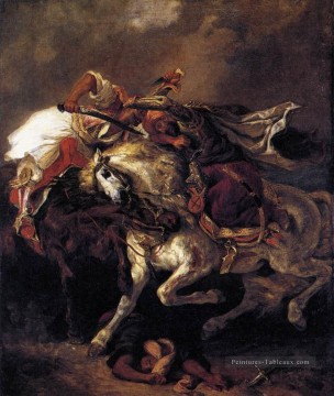  croix tableaux - Combat du Giaour et du Pasha romantique Eugène Delacroix